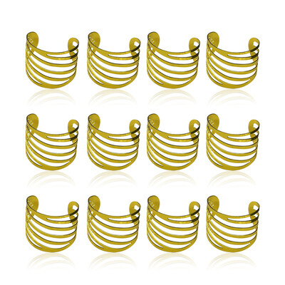 Iepakojumā 12 kāzu dzimšanas dienas svinības salvešu gredzeni vakariņu noformējums dobi sprādzes rokdarbu turētājs restorāna ēdnīca