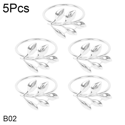 1/3/5 buc inele de șervețel cu frunze de aur, elegante, perle pentru șervețele, catarame pentru nuntă, petrecere de aniversare, masă de banchet, decor DIY de Crăciun