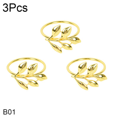 1/3/5 buc inele de șervețel cu frunze de aur, elegante, perle pentru șervețele, catarame pentru nuntă, petrecere de aniversare, masă de banchet, decor DIY de Crăciun