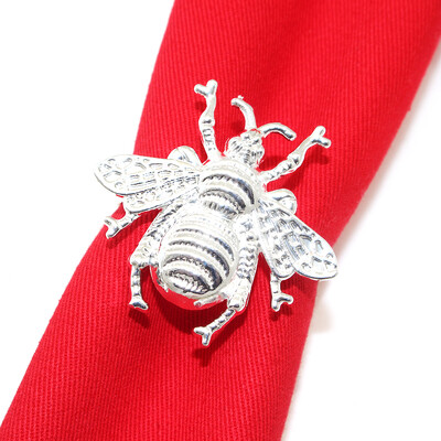 6kom Srebrni prstenovi za salvete Metalni okrugli držač za salvete Kopča za Valentinovo Vjenčanje Božić Ramazan Praznični stol za zabavu u kući Dec.