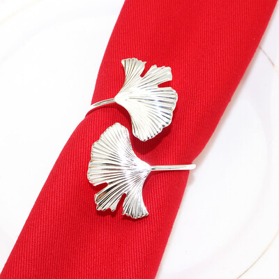 6kom Srebrni prstenovi za salvete Metalni okrugli držač za salvete Kopča za Valentinovo Vjenčanje Božić Ramazan Praznični stol za zabavu u kući Dec.