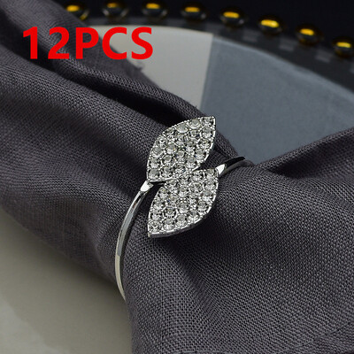 2/6/12 gab. Salvešu gredzens, Metāla salvešu gredzenu turētājs kāzu ballīšu vakariņu galda dekorēšanai (lapu-zelts)Salvetes sprādze