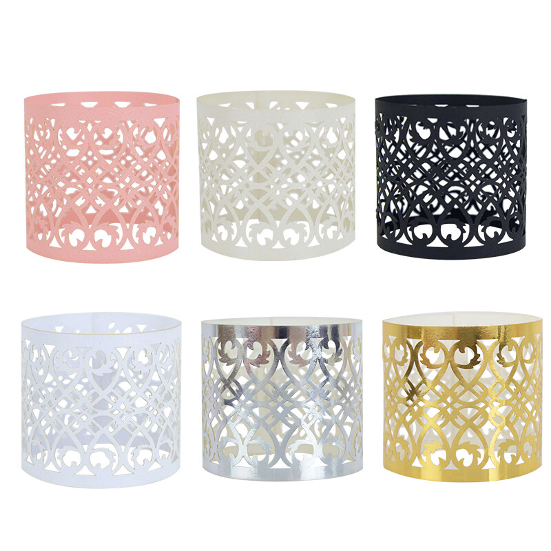 20 ks dutých papierových krúžkov na obrúsky, držiaky na obrúsky, narodeniny, svadby, oslavy, večere, dekorácie na stôl, obrúsky s prackou, čierna, zlato, strieborná farba