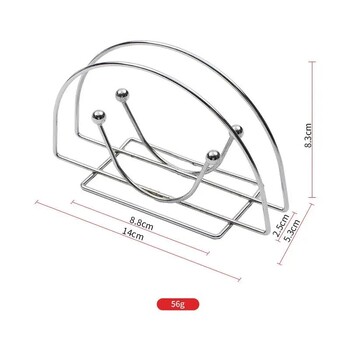 Σιδερένια κάθετη χάρτινη θήκη για χαρτοπετσέτες τραπεζιού για το εστιατόριο του ξενοδοχείου Coffee Shop με κλιπ χαρτοπετσέτας ράφι κουτί σερβιέτ Θήκη χαρτιού