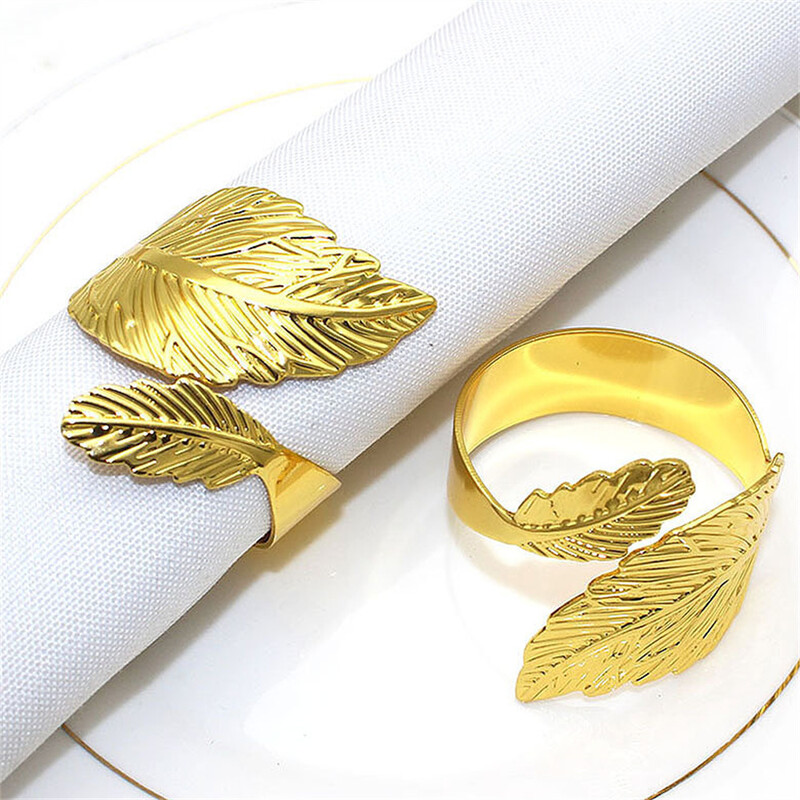 1kom Zlatni prsten za ubruse Jesenje lišće Držač za ubruse Kopča Vjenčanje Rođendan Hotelski krug od ručnika Dekoracija stola za večeru
