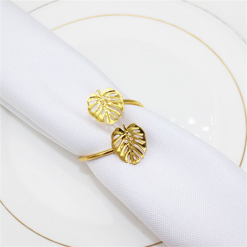 1kom Zlatni prsten za ubruse Jesenje lišće Držač za ubruse Kopča Vjenčanje Rođendan Hotelski krug od ručnika Dekoracija stola za večeru