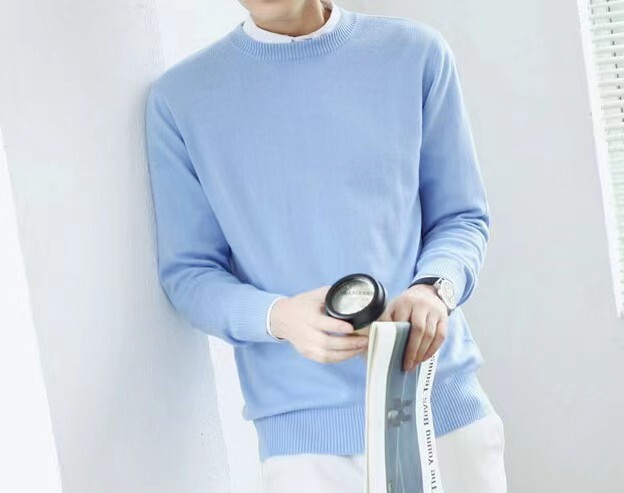 2024 Transfrontalier Toamnă și Iarnă Nou stil coreean Pulover de lână pentru bărbați Gât rotund Dimensiune mare tricotat largi culoare solidă Pulover pentru bărbați