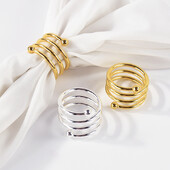 Metalni prsten za salvete Zlatno srebrne kopče za stolice Rođendanska zabava Dekoracija stola Pokloni za vjenčanje Božićni stol Držači za salvete