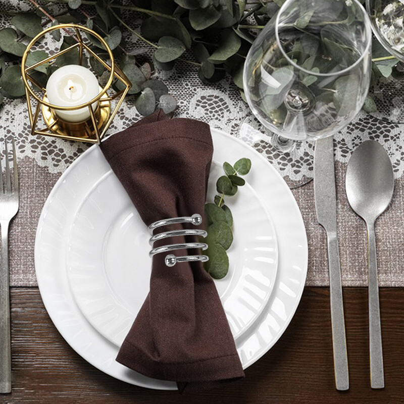 Metalni prsten za salvete Zlatno srebrne kopče za stolice Rođendanska zabava Dekoracija stola Pokloni za vjenčanje Božićni stol Držači za salvete