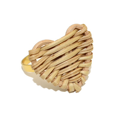 8kom Držači za salvete od ratana Rustikalni držač za salvete Ručno izrađena kopča za salvete za božićno vjenčanje, rođendan, dekoraciju stola za večeru