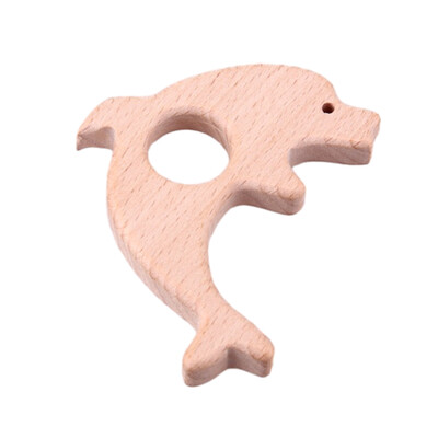 Kreativni ručno izrađeni prsten za salvete sa crtanim životinjama od bukovog drveta