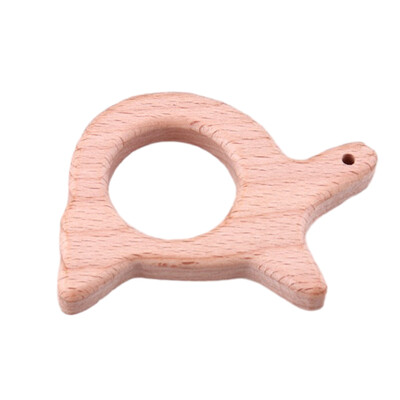 Kreativni ručno izrađeni prsten za salvete sa crtanim životinjama od bukovog drveta