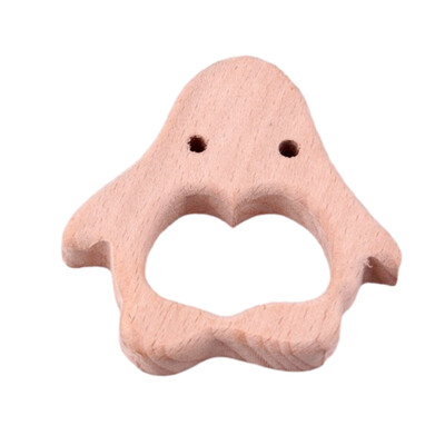 Kreativni ručno izrađeni prsten za salvete sa crtanim životinjama od bukovog drveta