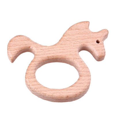 Kreativni ručno izrađeni prsten za salvete sa crtanim životinjama od bukovog drveta