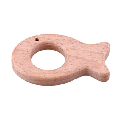 Kreativni ručno izrađeni prsten za salvete sa crtanim životinjama od bukovog drveta