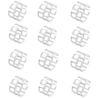 12 kom stražnji uzorak Vjenčani prstenovi za salvete Dekoracija za stol Izdubljena obiteljska okupljanja Svakodnevna upotreba Držač kopča za salvete