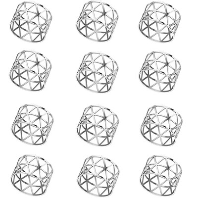 12 kom stražnji uzorak Vjenčani prstenovi za salvete Dekoracija za stol Izdubljena obiteljska okupljanja Svakodnevna upotreba Držač kopča za salvete