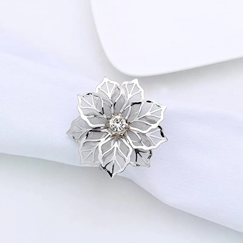 12 kom stražnji uzorak Vjenčani prstenovi za salvete Dekoracija za stol Izdubljena obiteljska okupljanja Svakodnevna upotreba Držač kopča za salvete