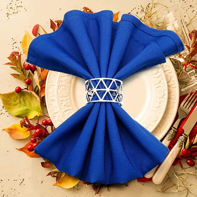 12 kom stražnji uzorak Vjenčani prstenovi za salvete Dekoracija za stol Izdubljena obiteljska okupljanja Svakodnevna upotreba Držač kopča za salvete