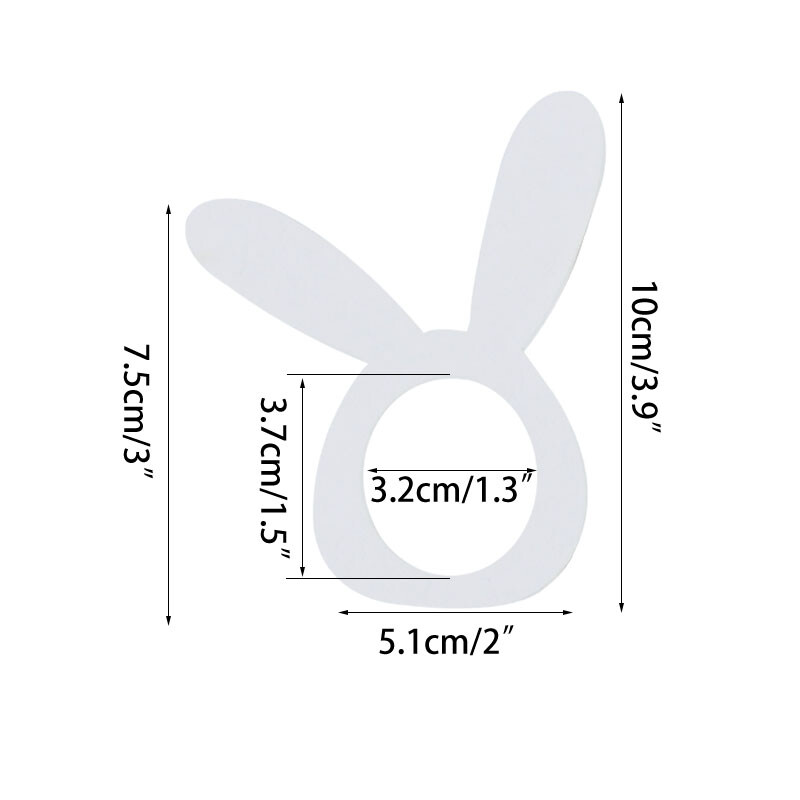 Držači za uskršnje prstenje za salvete West Ručnik za večeru Laserski rezani drveni prstenovi za salvete Zec Dekoracije za stol za vjenčanje Rođendan