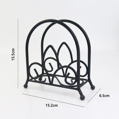 Държач за салфетки за маса Модерни метални черни държачи за салфетки за кухненски трапезни маси Плотове Хартиени държачи за коктейлни салфетки