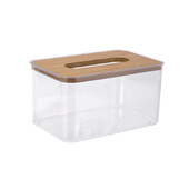 Prozirna kutija za ubruse za kućanstvo Prozirna pravokutna drvena moderna radna površina Kreativni prozirni stol Držač kutije za ubruse