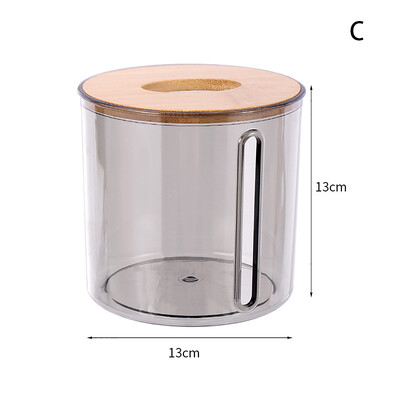 Prozirna kutija za ubruse za kućanstvo Prozirna pravokutna drvena moderna radna površina Kreativni prozirni stol Držač kutije za ubruse