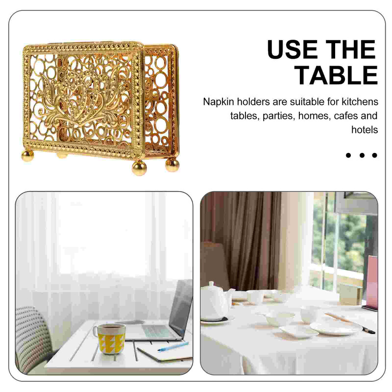 Držač za salvete Stalak Kupaonski metalni dozator maramica Vertikalni stolni organizator za pohranjivanje salveta za goste Papirnate radne površine Wet