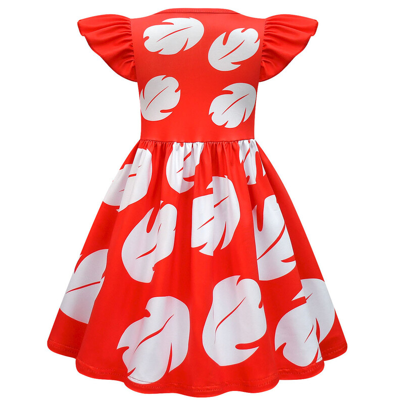 Nova dječja haljina Lilo and Stitch haljina za djevojčice letećih rukava suknja A kroja 81880