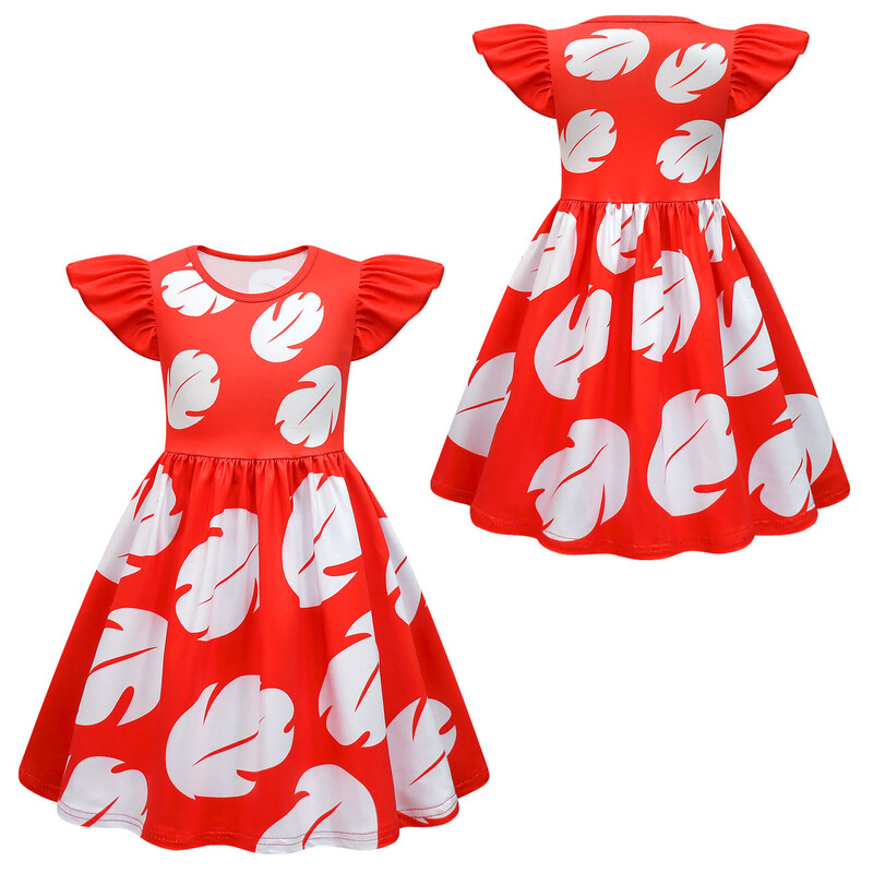Nova dječja haljina Lilo and Stitch haljina za djevojčice letećih rukava suknja A kroja 81880