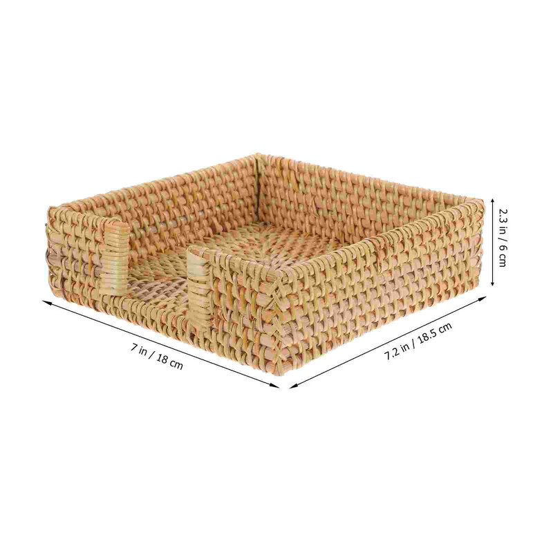 Ратан тъкан държач за салфетки Органайзер за салфетки Хартиени държачи за кърпи за гости Тава Вечеря Хартиени кърпи за ръце Салфетки за гости Кошница