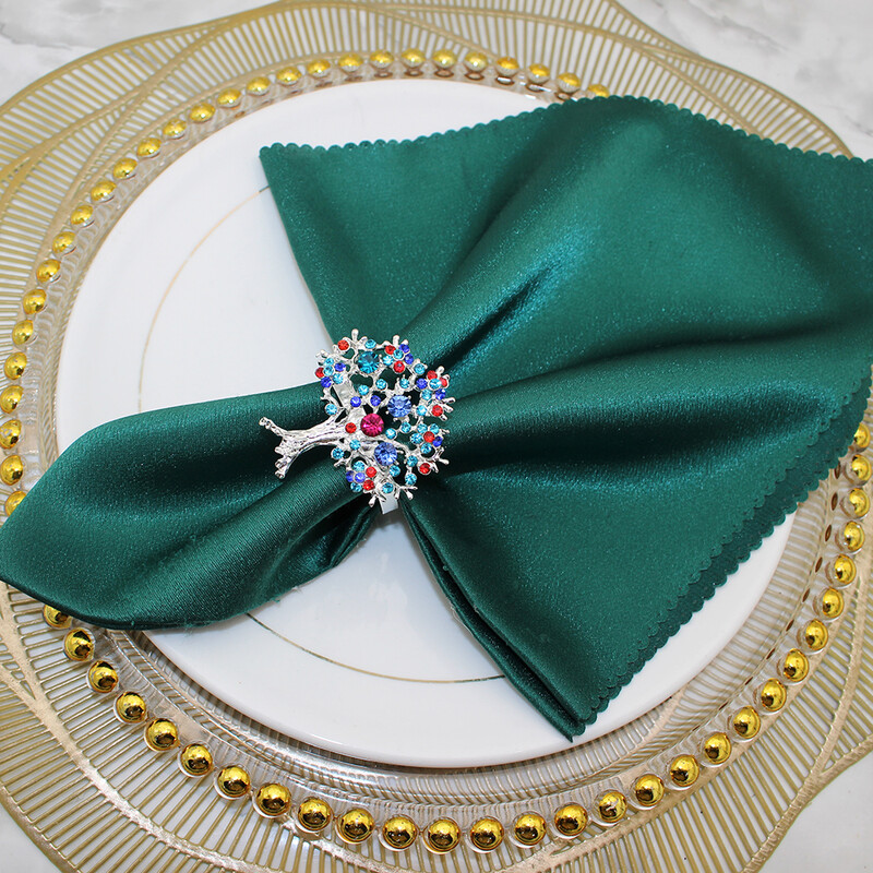 4Gb Jauns dzīvības koks salvešu gredzeni Ziemassvētku eglītes salvešu turētāju sprādzes fen šui dekorēšanai mājas pusdienu galda dekorēšanai HB217