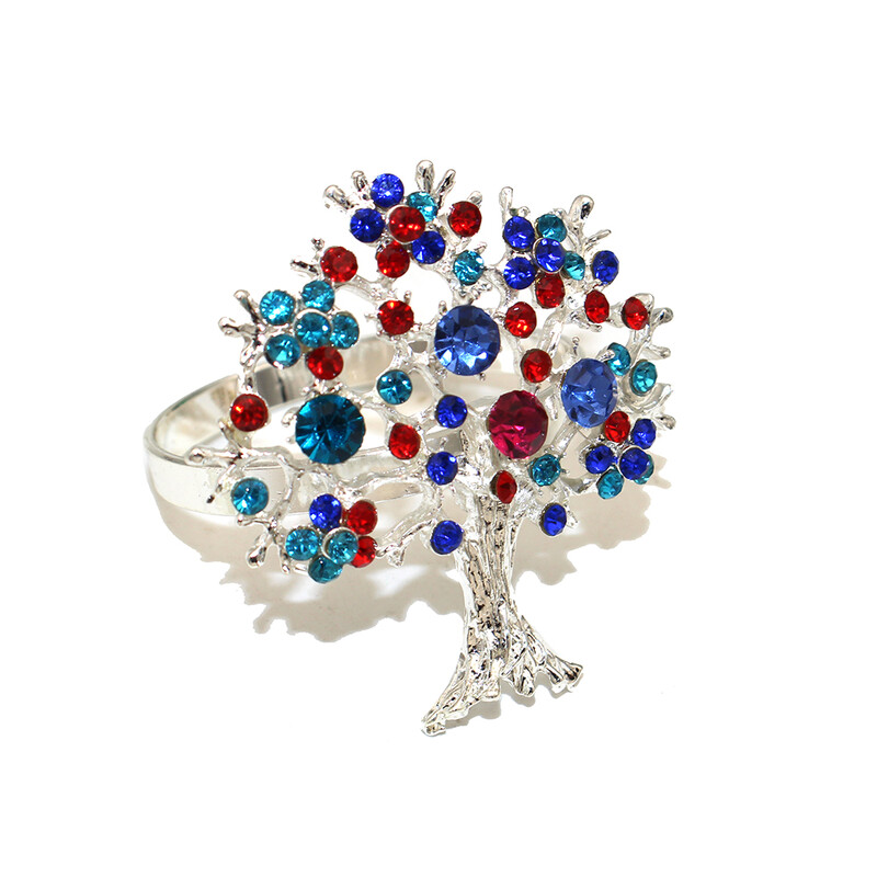 4Gb Jauns dzīvības koks salvešu gredzeni Ziemassvētku eglītes salvešu turētāju sprādzes fen šui dekorēšanai mājas pusdienu galda dekorēšanai HB217