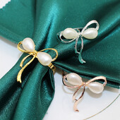 6Pcs Mašna Prsten za salvete Biserni držač za salvete Zlatni prsten za ubruse za vjenčanje Dan zahvalnosti Božić Obiteljsko okupljanje Rođendanski ukras