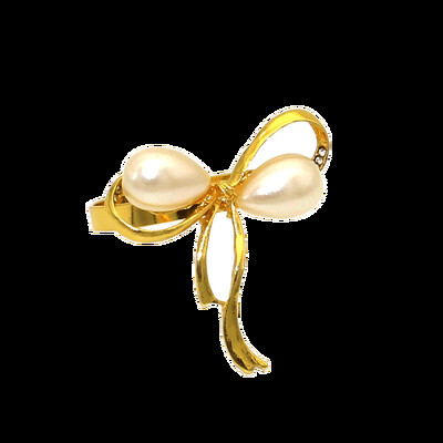 6Pcs Mašna Prsten za salvete Biserni držač za salvete Zlatni prsten za ubruse za vjenčanje Dan zahvalnosti Božić Obiteljsko okupljanje Rođendanski ukras