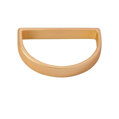 12kom Prstenovi za salvete od nehrđajućeg čelika Mat zlatni polukružni prsteni za salvete Metalni držač prstena za salvete Moderna minimalistička kopča u obliku slova D