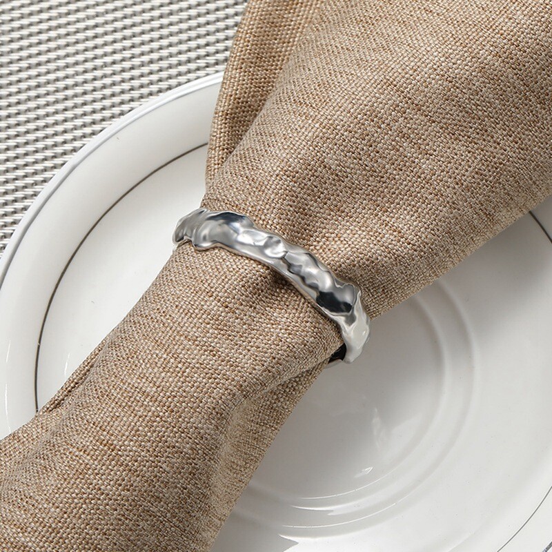 6kom prstena za salvete Metalni prsten za salvete Set kopči za salvete Držač stola Dekoracija za vjenčanje, zabavu, ramazan, banket