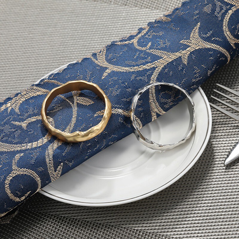 6kom prstena za salvete Metalni prsten za salvete Set kopči za salvete Držač stola Dekoracija za vjenčanje, zabavu, ramazan, banket