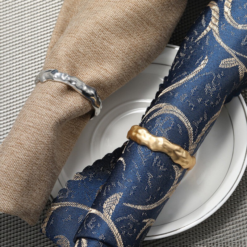 6kom prstena za salvete Metalni prsten za salvete Set kopči za salvete Držač stola Dekoracija za vjenčanje, zabavu, ramazan, banket