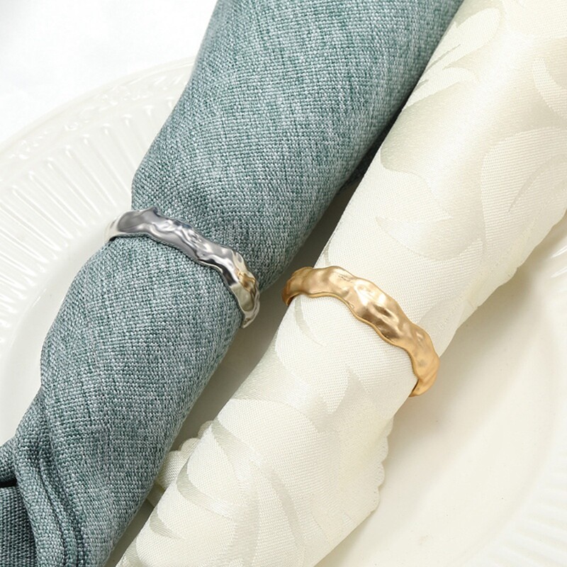 6kom prstena za salvete Metalni prsten za salvete Set kopči za salvete Držač stola Dekoracija za vjenčanje, zabavu, ramazan, banket