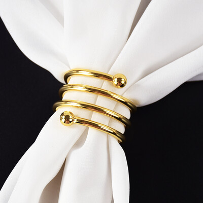 Izuzetan zlatni prsten za salvete Metalni prsteni za salvete za vjenčanje Rođendan Božićna večera Hotelski stol Dekoracija Držač za salvete