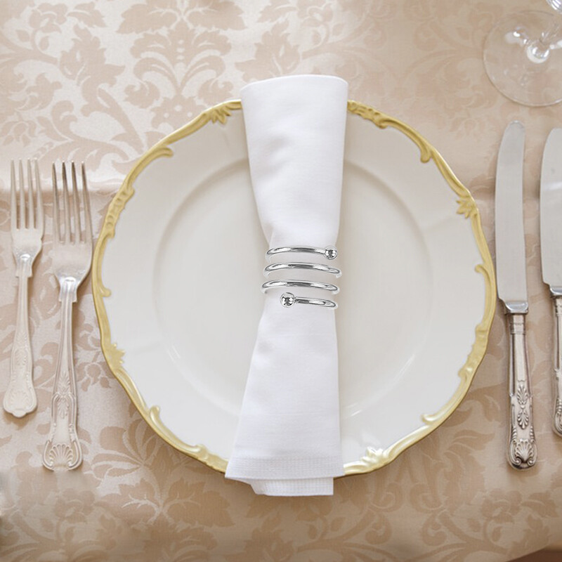 Izuzetan zlatni prsten za salvete Metalni prsteni za salvete za vjenčanje Rođendan Božićna večera Hotelski stol Dekoracija Držač za salvete