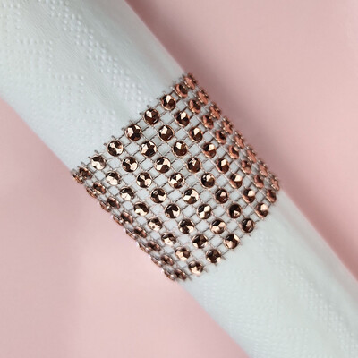 10kom Zlatni Srebrni prsten za salvete Kopče za salvete sa kamenčićima Držači za stolne salvete Svadbena zabava Dekoracija stola Božićna dekoracija