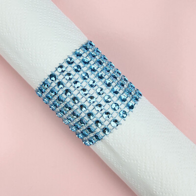 10kom Zlatni Srebrni prsten za salvete Kopče za salvete sa kamenčićima Držači za stolne salvete Svadbena zabava Dekoracija stola Božićna dekoracija