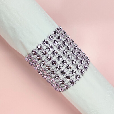 10kom Zlatni Srebrni prsten za salvete Kopče za salvete sa kamenčićima Držači za stolne salvete Svadbena zabava Dekoracija stola Božićna dekoracija