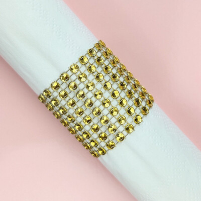 10kom Zlatni Srebrni prsten za salvete Kopče za salvete sa kamenčićima Držači za stolne salvete Svadbena zabava Dekoracija stola Božićna dekoracija