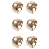 6 GAB zelta metāla salvešu gredzeni Eleganti kāzu salvešu turētāja gredzeni, kas lieliski piemēroti galda dekorēšanai.