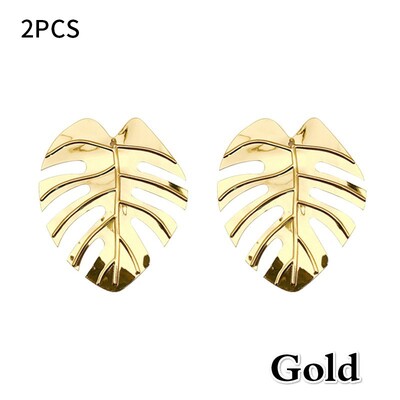 2Pcs Set prstenova za salvete Lišće Držači prstenova za salvete Ukrasna kopča za salvete Dekoracija stola za svatove