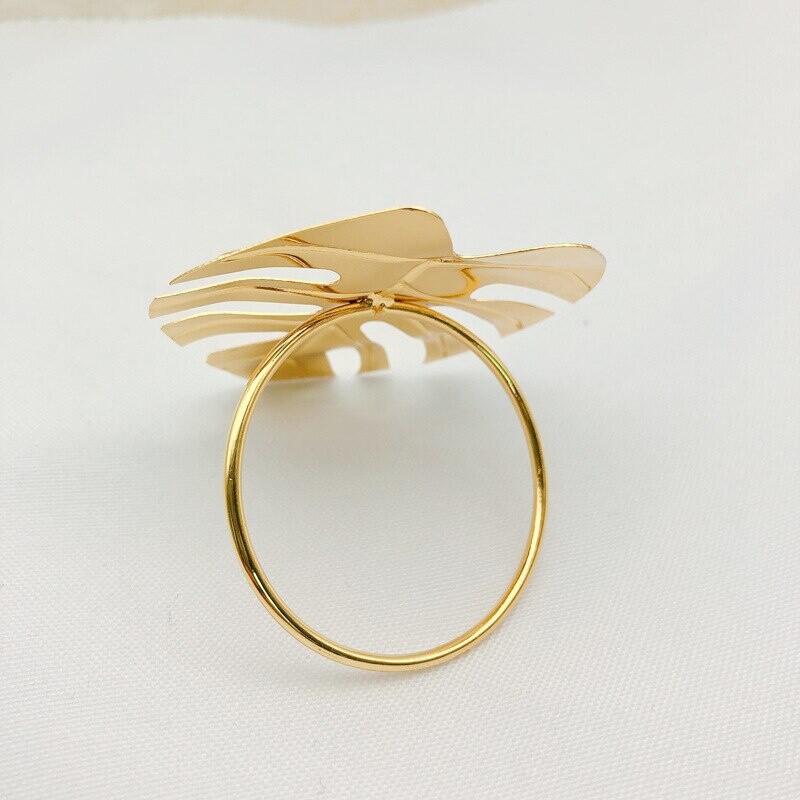 2Pcs Set prstenova za salvete Lišće Držači prstenova za salvete Ukrasna kopča za salvete Dekoracija stola za svatove