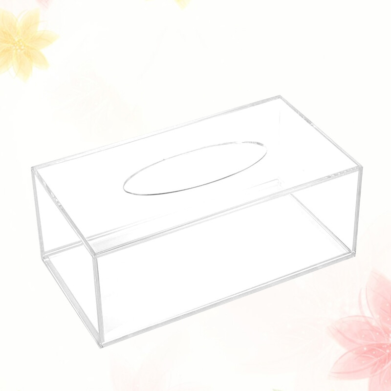 Prozirni akrilni držač kutije za maramice Jednostavan pravokutni papirnati spremnik za salvete Oragnizer za automobil Kućni stolić Kućanske potrepštine